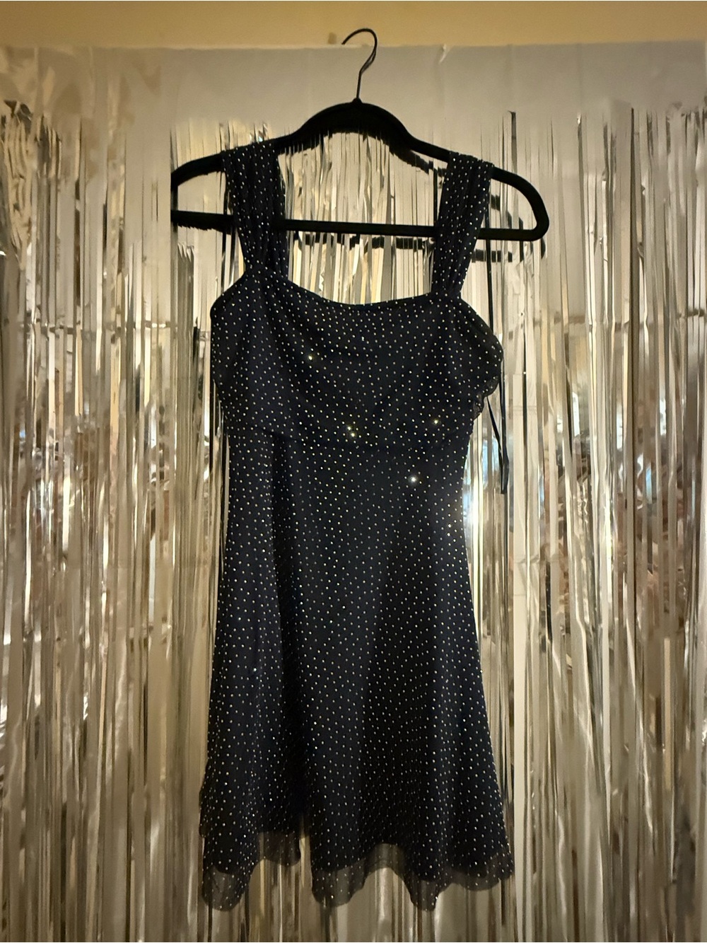 Lulu's navy sparkly homecoming dress